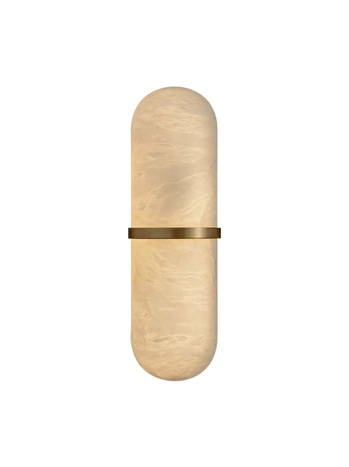 Oteca wandlamp messing en alabaster