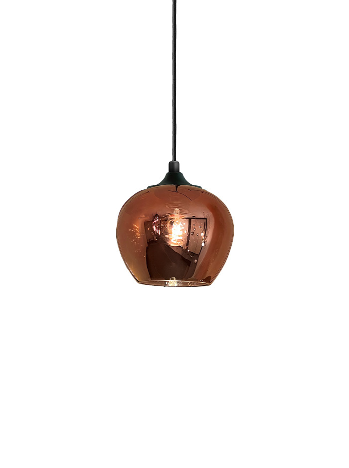 Tulip 1-light hanging lamp d:20cm copper