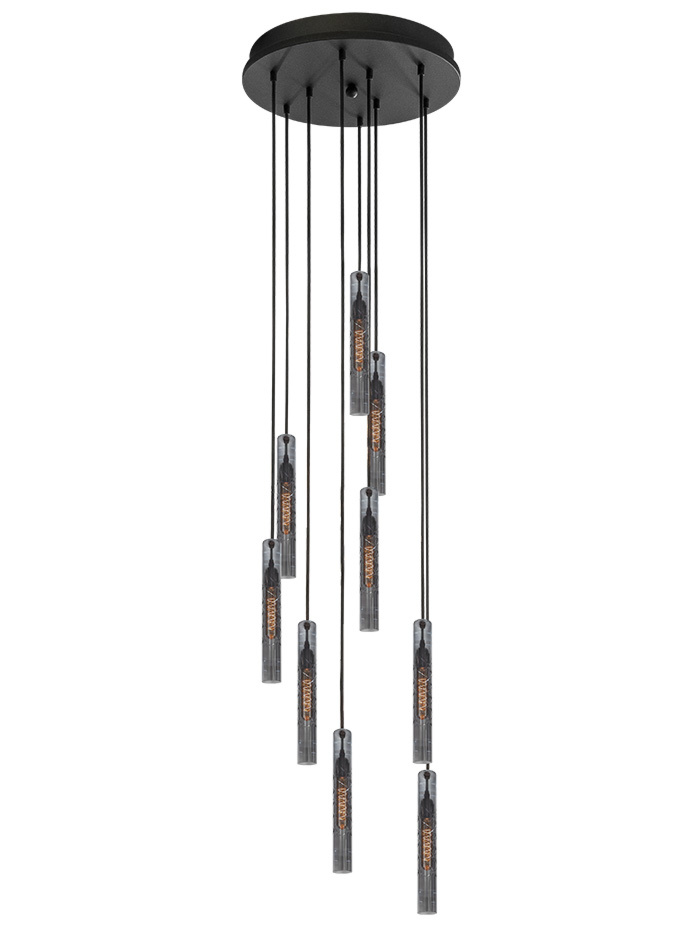 ICON hanglamp 9-lichts smoke - Hanglampen