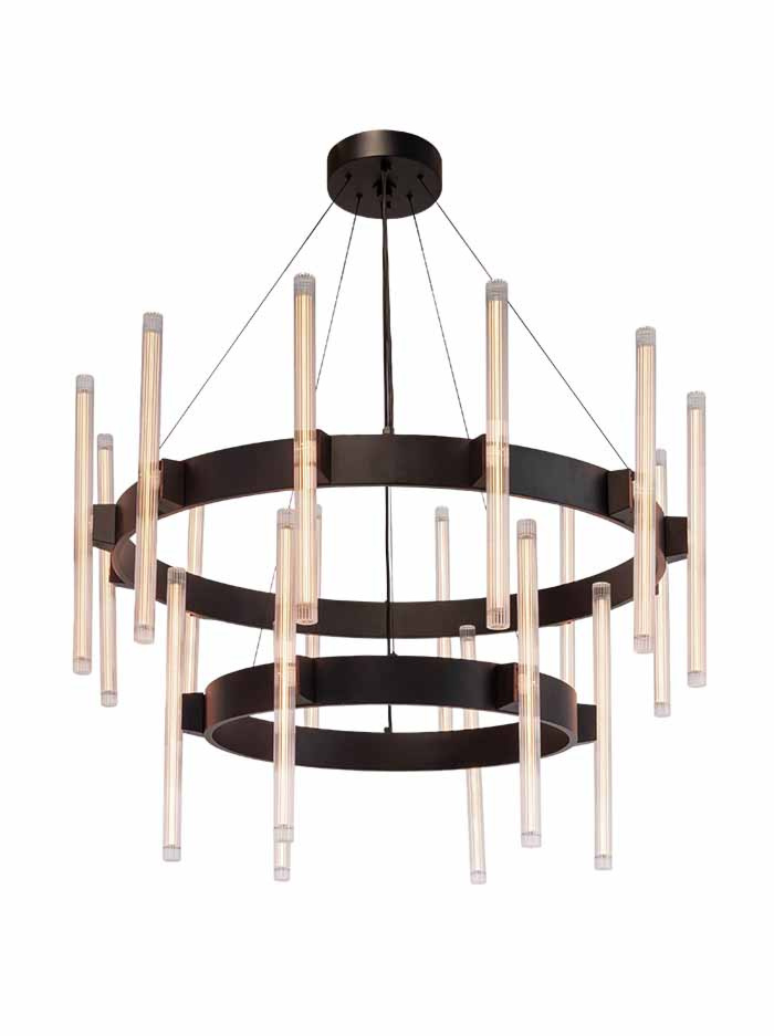 Mirage kroonluchter 18-lichts zwart