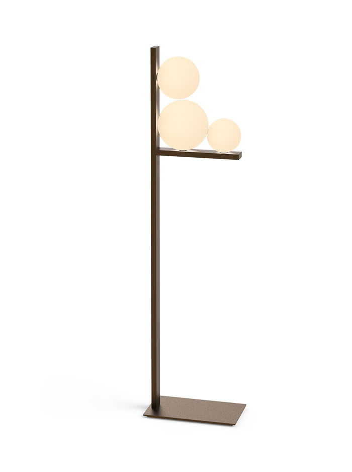 Pearl vloerlamp 3-lichts brons ontworpen door Herman Peters - Vloerlampen