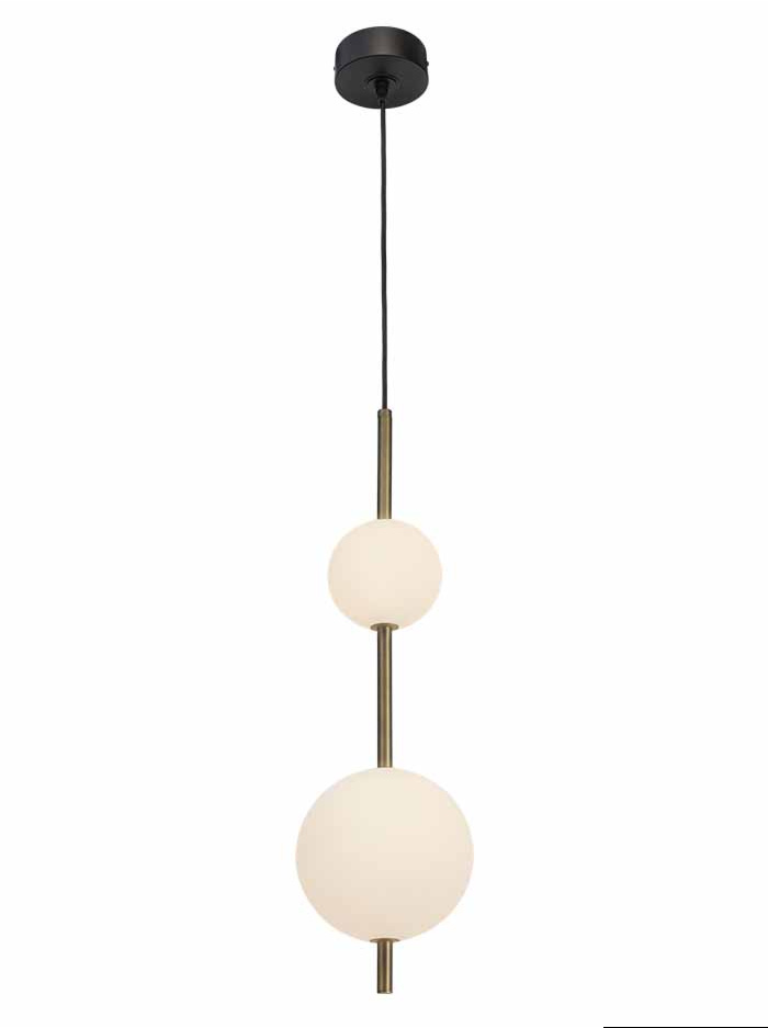 Pearl pendant 1-light 6W bronze designed by Herman Peters