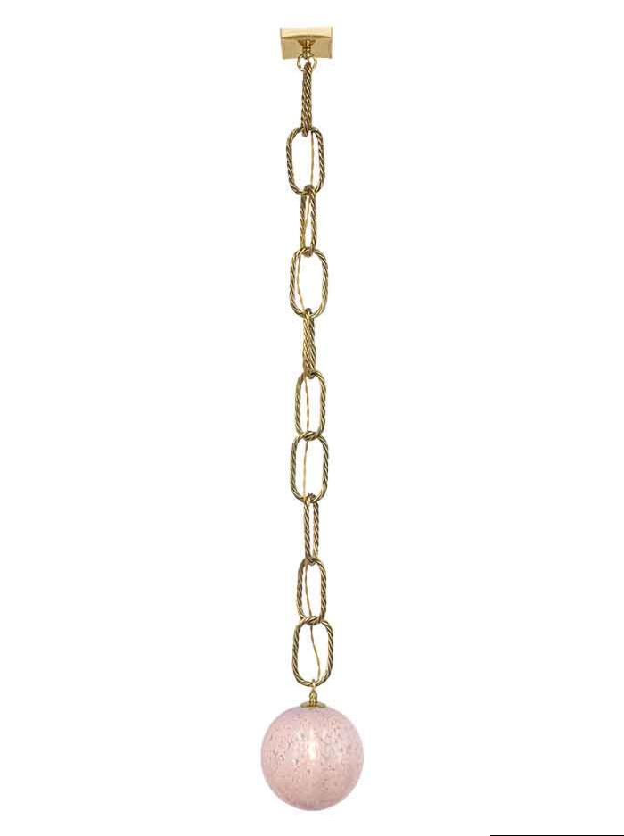 Gems chain hanging lamp 1-light medium lilac designed by RA studio