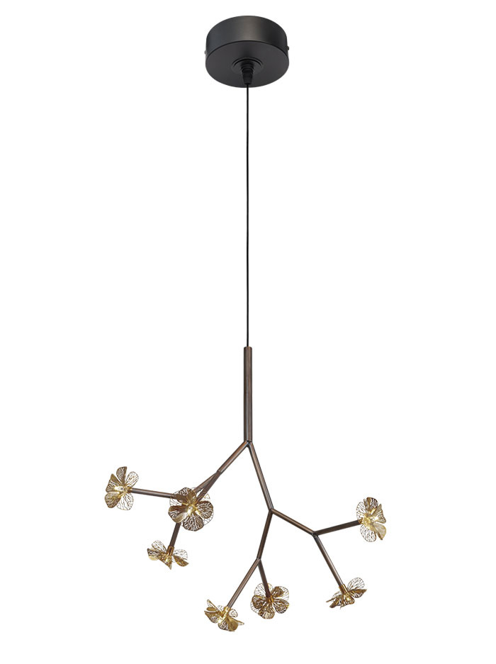 Hortense hanglamp 7-L brons ontworpen door Annet van Egmond