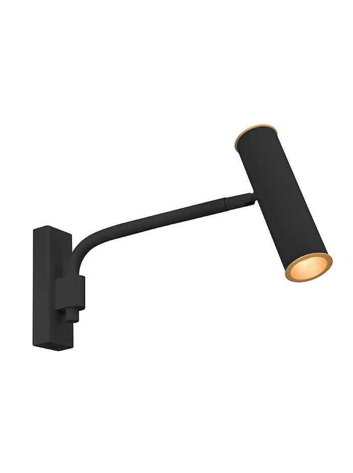 Hicks bed wandlamp zwart ontworpen door Hip Studio