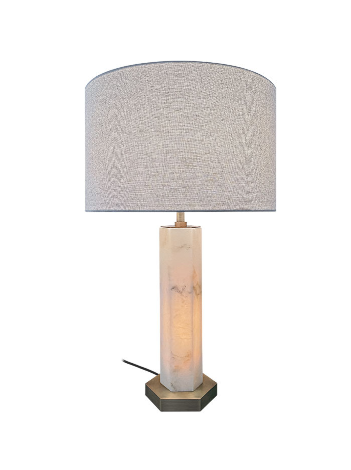 Allegro tafellamp 2x E27 alabaster