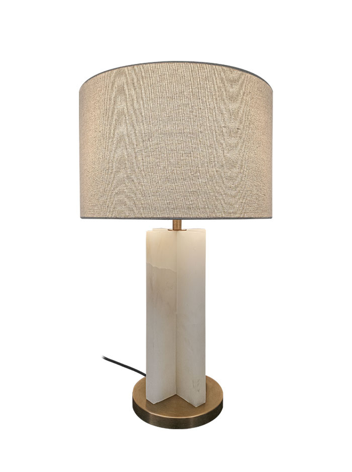 Moderato tafellamp E27 alabaster