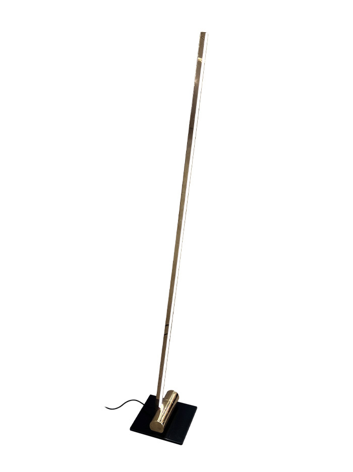 POLE vloerlamp 22W messing - Vloerlampen