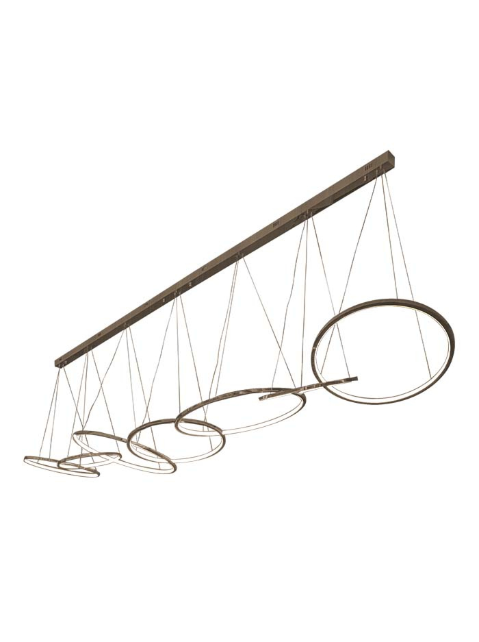 Luxury hanging lamp 7-light bronze