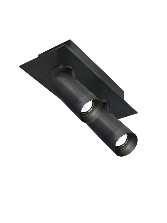 Modesto opbouwarmatuur 2-lichts gunmetal Dali ontworpen door Marcel Wolterinck