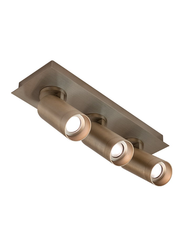 Modesto opbouwarmatuur 3-lichts brons Dali ontworpen door Marcel Wolterinck