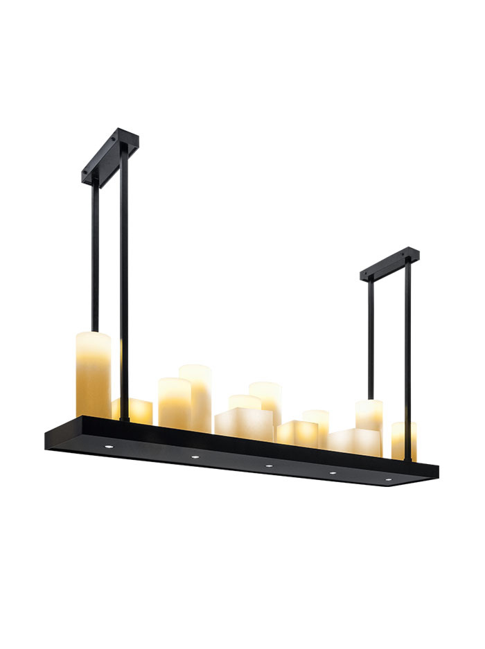 KAARS PLATEAU hanglamp 12-lichts + 5 spots - Hanglampen