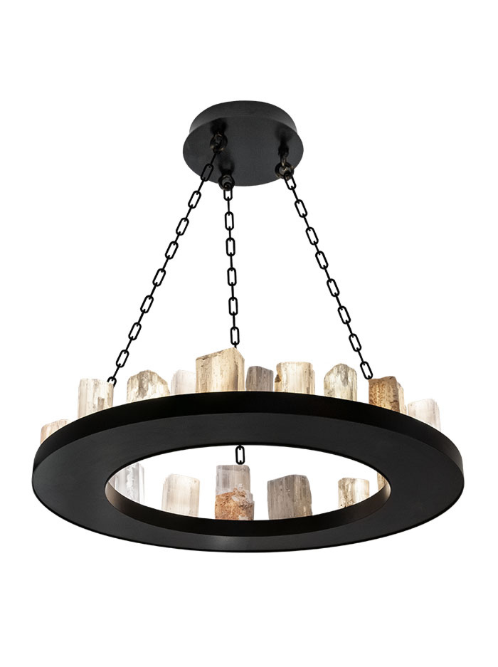 CRYSTAL STONE PLATEAU pendant lamp round 24 lights - Hanglampen