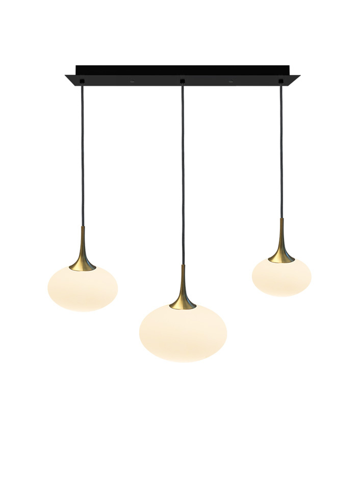 PARADISO hanglamp rechthoek 3-lichts G9 opaal - Hanglampen