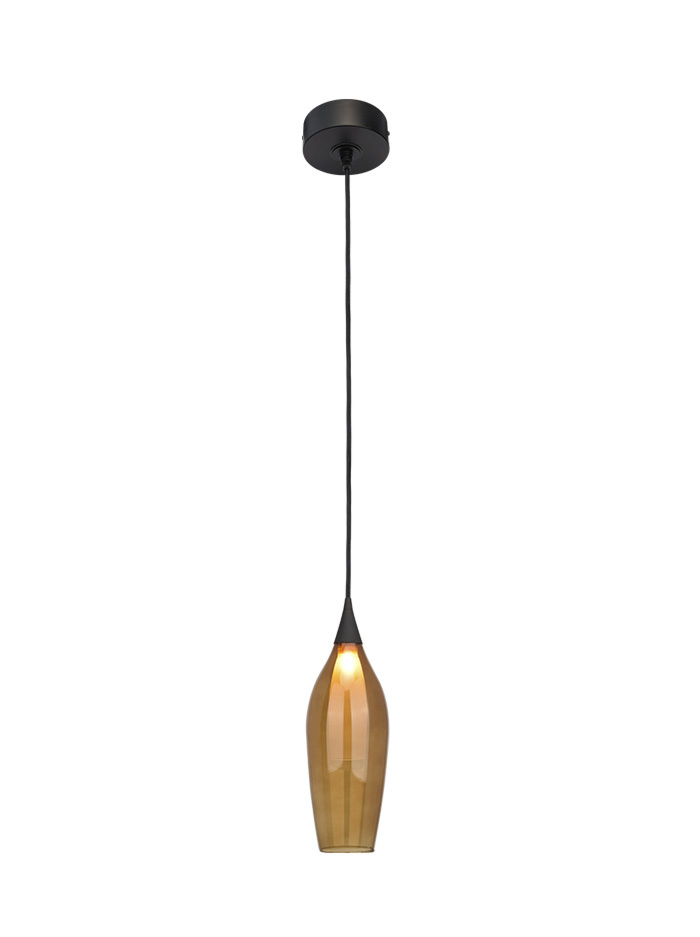 Ionia hanglamp 1-l G9 zwart, glas b