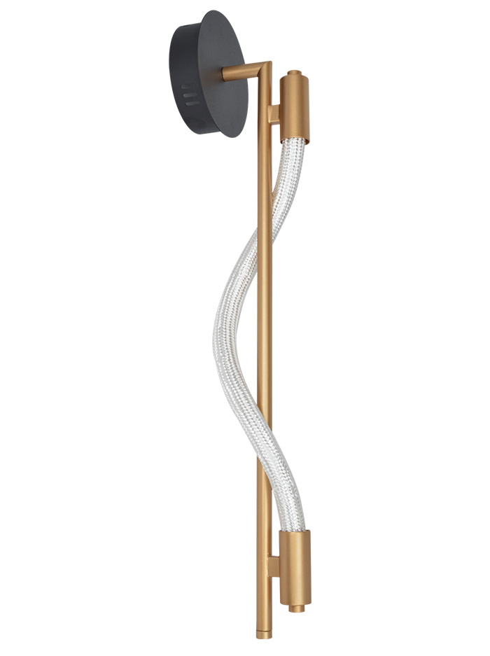 ROPE wall lamp 7W 2700K black/gold - Wandlampen
