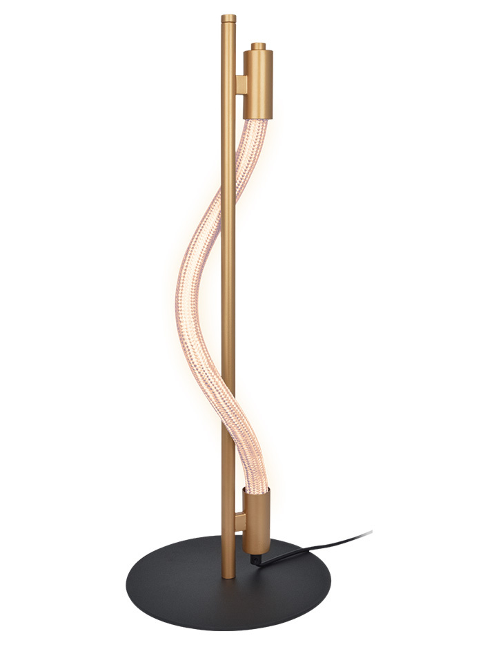 ROPE table lamp 7W 2700K black/gold - Tafellampen