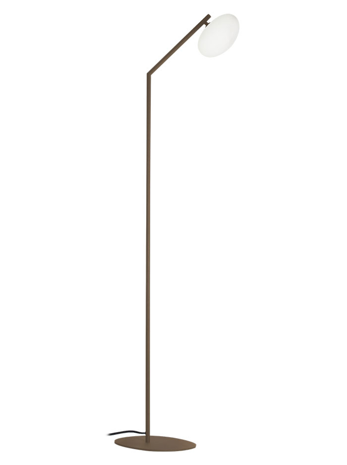 Flow vloerlamp G9 brons met opaal glas - Vloerlampen