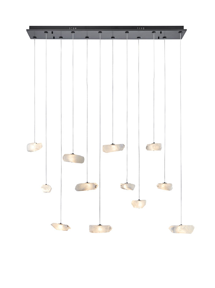 Cervatto hanglamp 12-lichts 36W 3000K zwart dimbaar