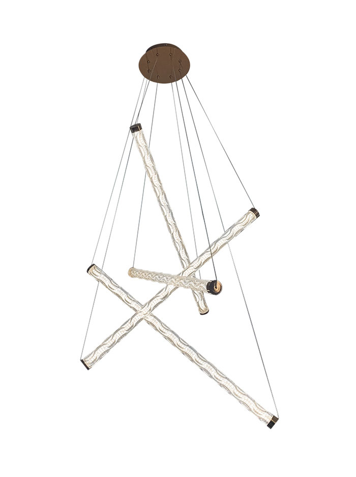 GIULIO hanglamp 4-lichts 60W 2700K goud d:80cm dimbaar - Hanglampen