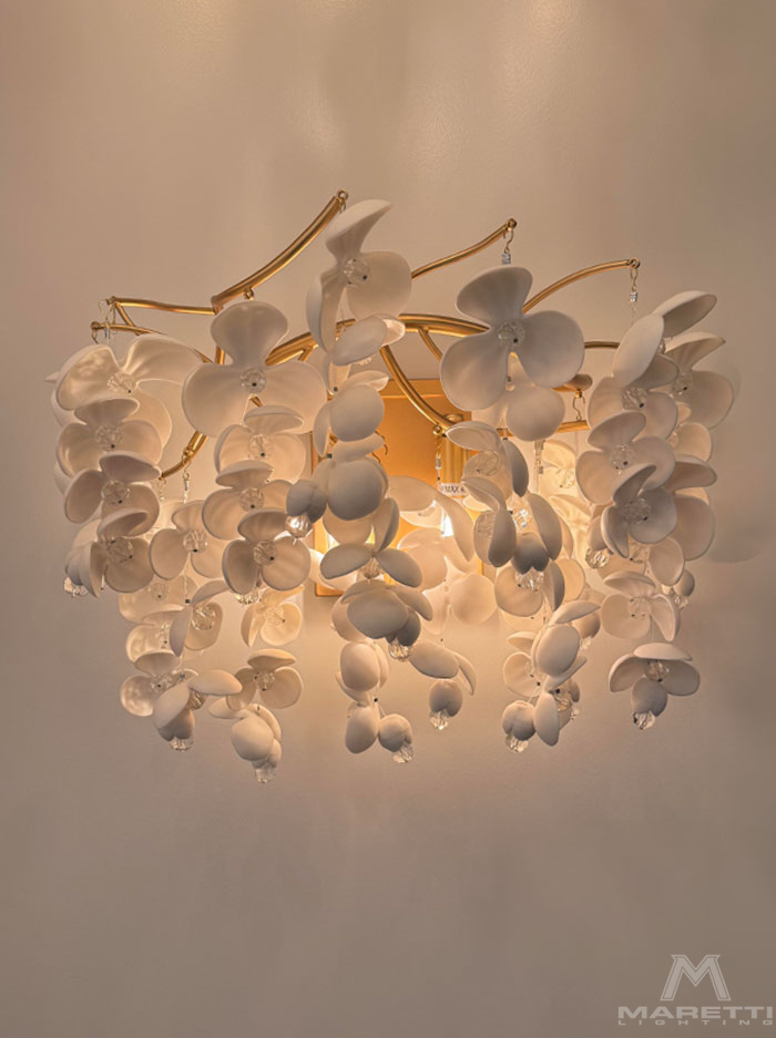 Positano wandlamp 2x G9 champagne goud