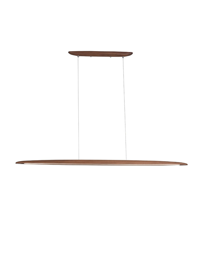 Donna hanglamp 20W 2700K donker walnoot hout dimbaar