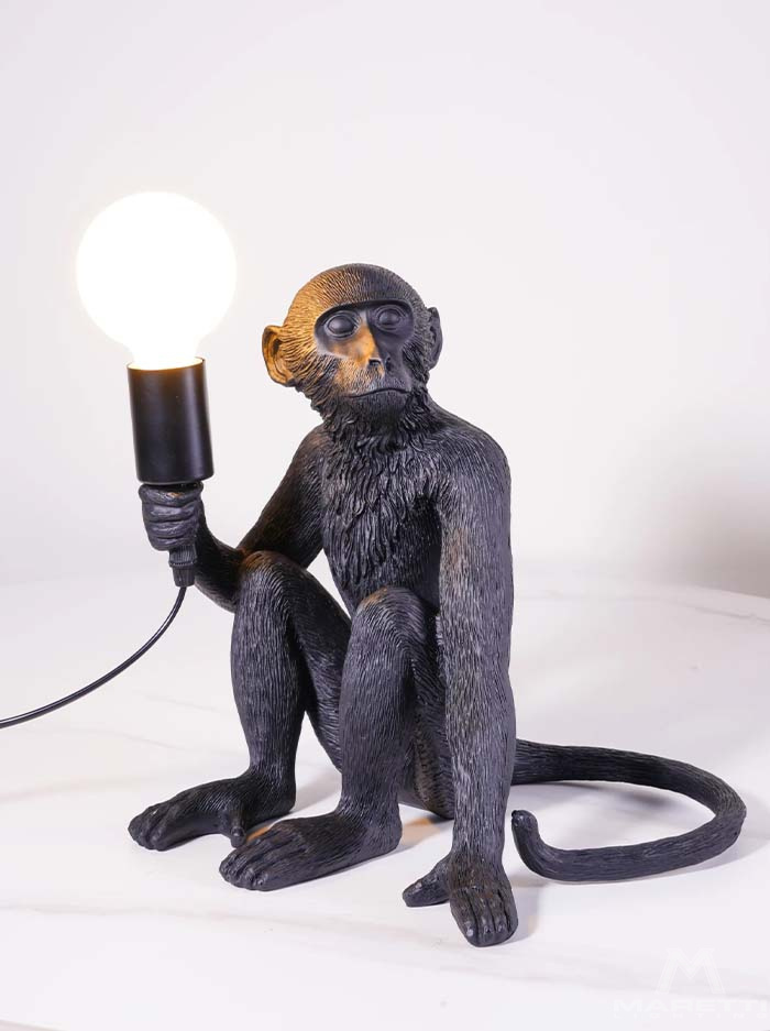 Aap tafellamp E27 zwart
