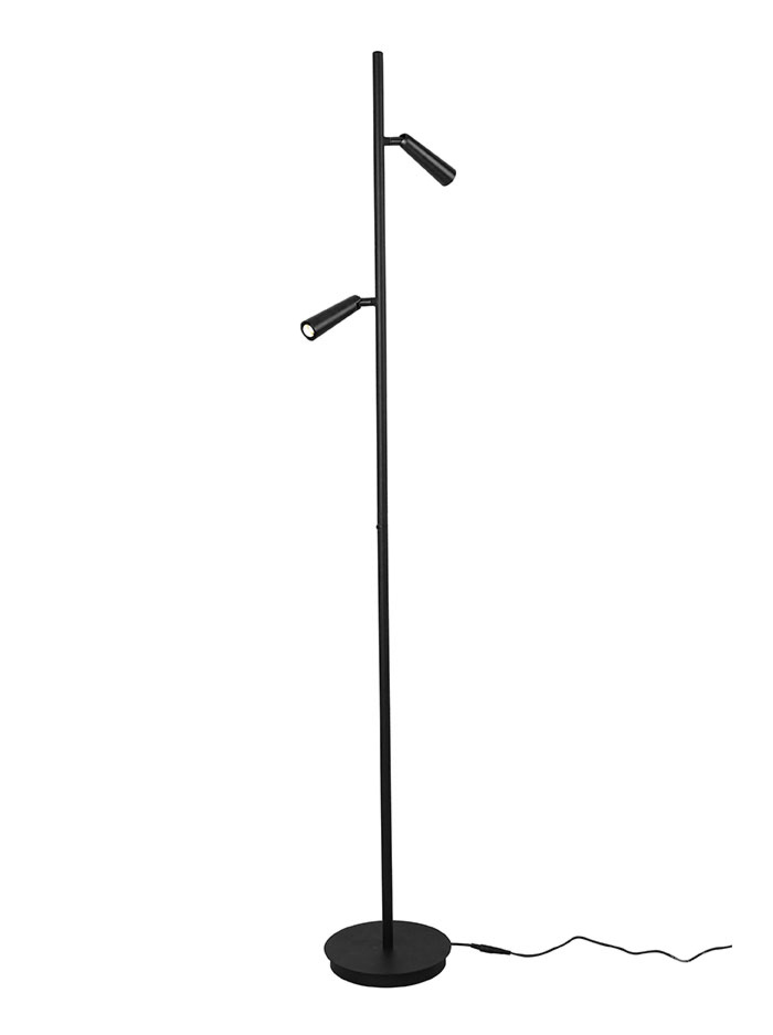 Stilo 2-light black floor lamp