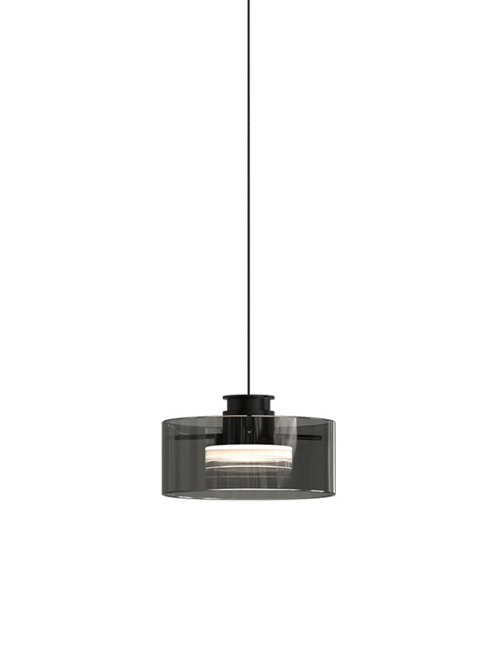 Vincenzia hanging lamp 10W 2700K with smoke glass