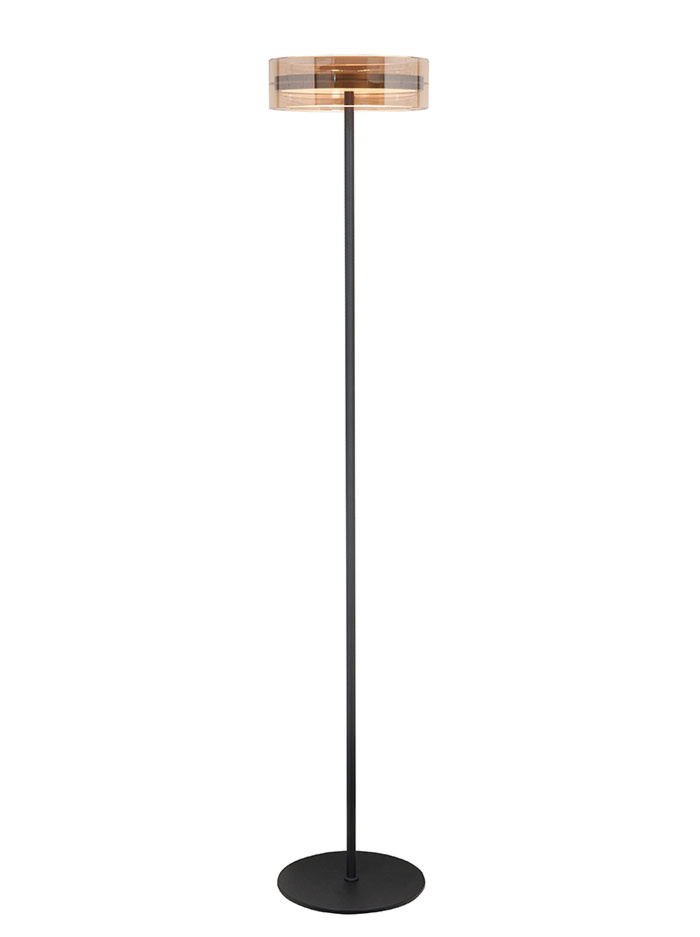 Corvino vloerlamp 33W 2700K zwart/brons dimbaar