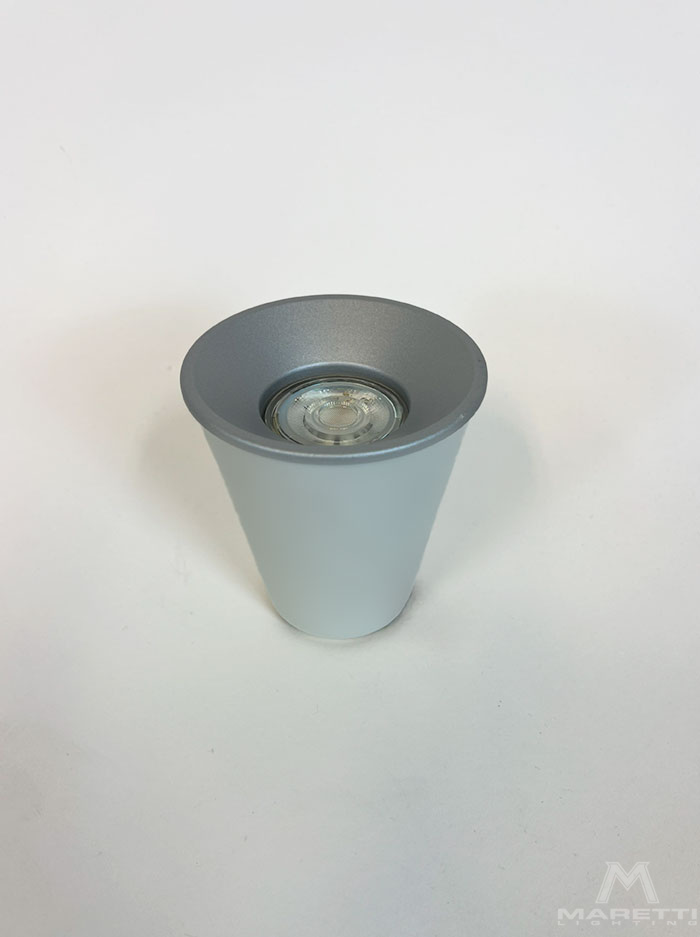 Cone 50 Small opb.armatuur wit met zilver ring ontworpen door Osiris Hertman