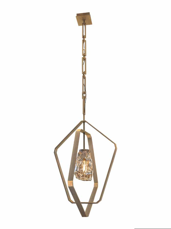 Mondrian hanglamp E27 brons ontworpen door Eric Kuster