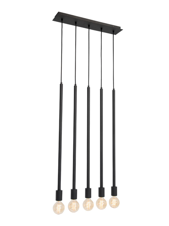 Humble Pendant 5-lichts zwart structuur