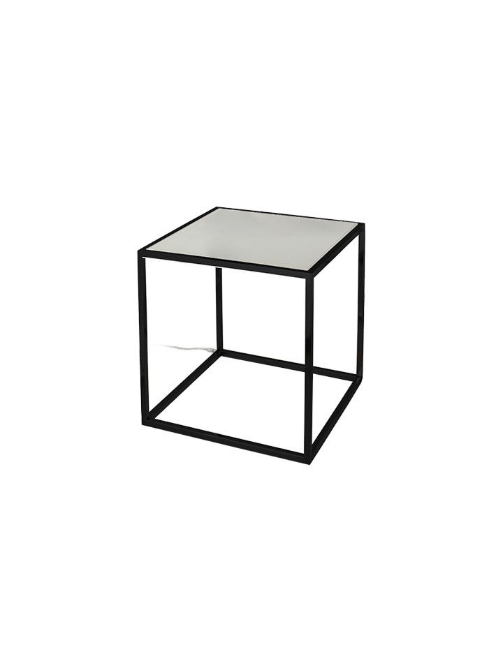 Single cube tafellamp hoogte 44cm zwart