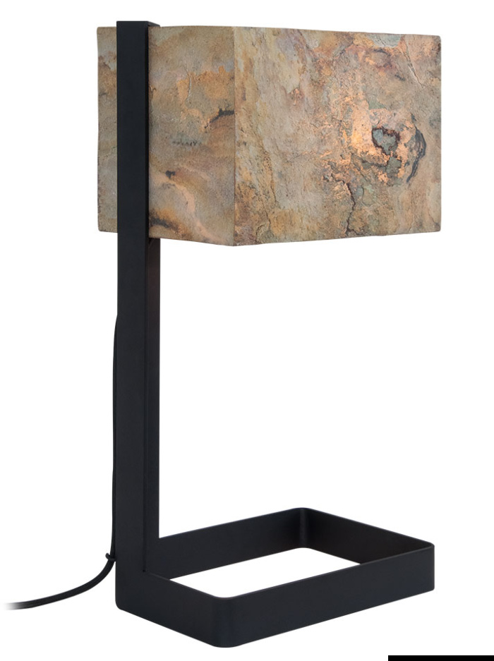 Stone tafellamp E27 zwart ontworpen door Osiris Hertman