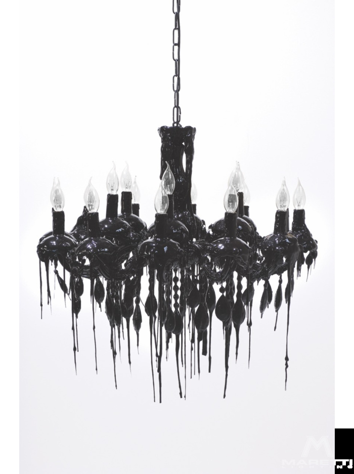 Hot crown chandelier large E14 black