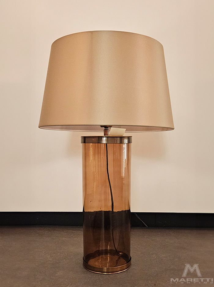 Tafellamp stoke bruin E27 incl. kap