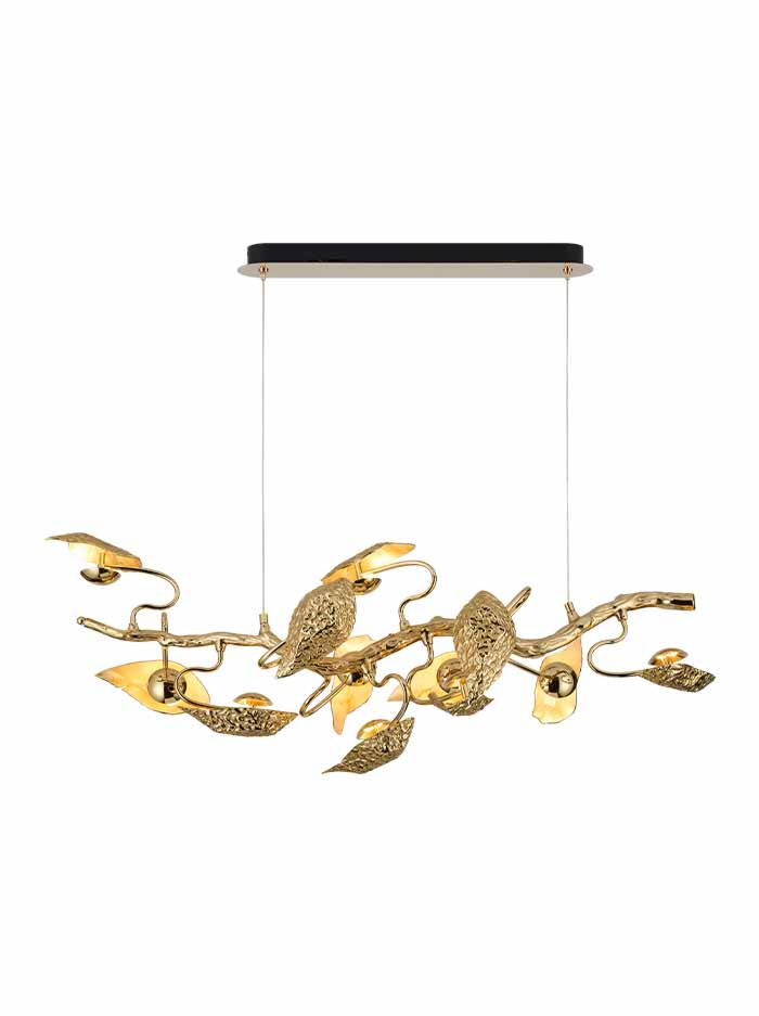 Ornamental hanging lamp 11-light gold