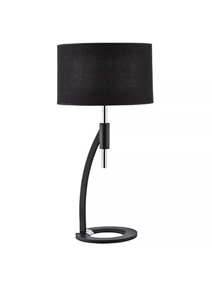 HEDRON tafellamp E27 zwart