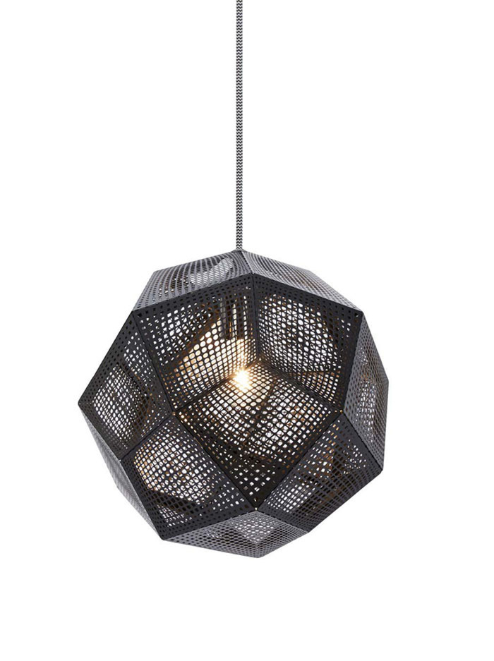 Etch hanglamp zwart 32cm E27 van Tom Dixon