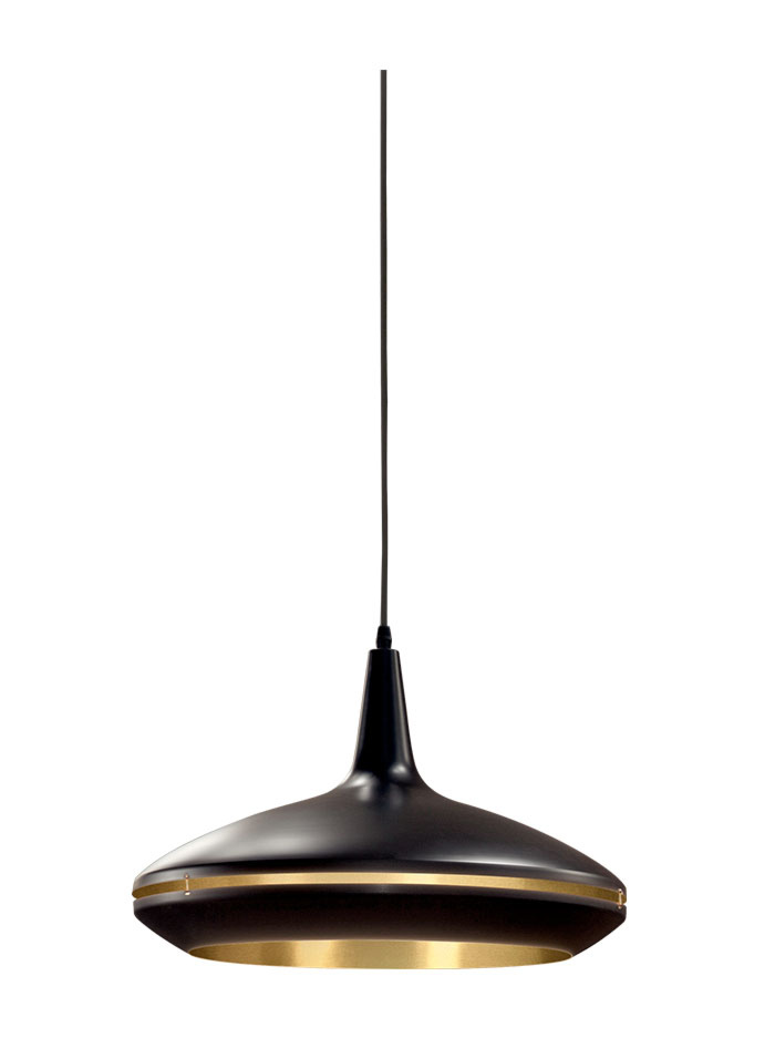 Sliced hanglamp large E27 zwart/goud ontworpen door Peter Kos