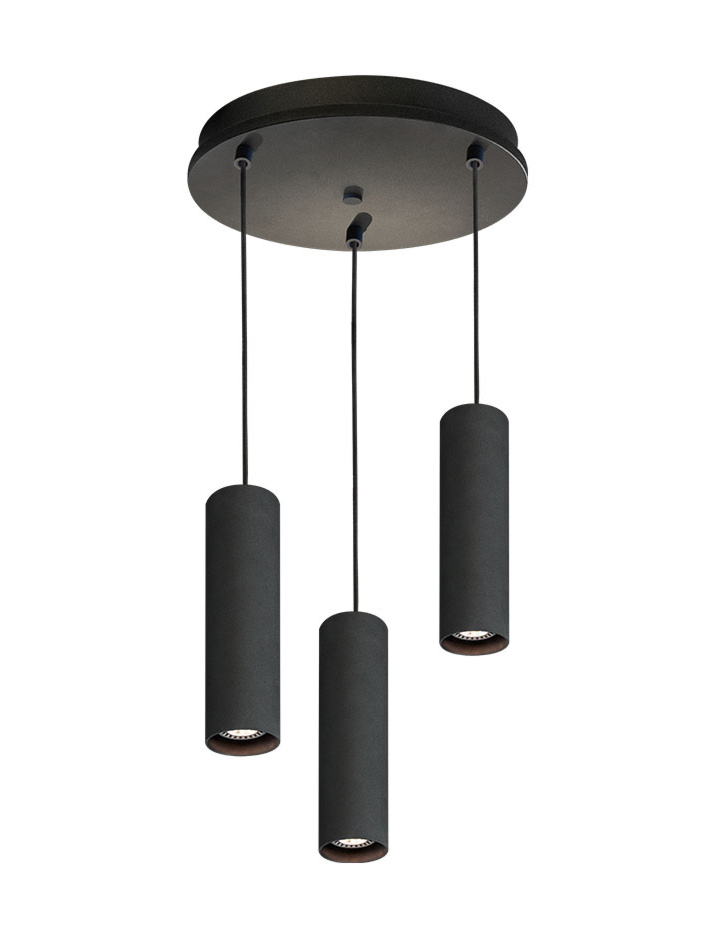 JUG 3-light black hanging lamp - Hanglampen