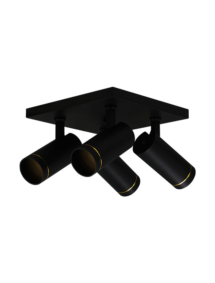 Scope 50 surface-mounted luminaire 4-light black designed by Mariska Jagt