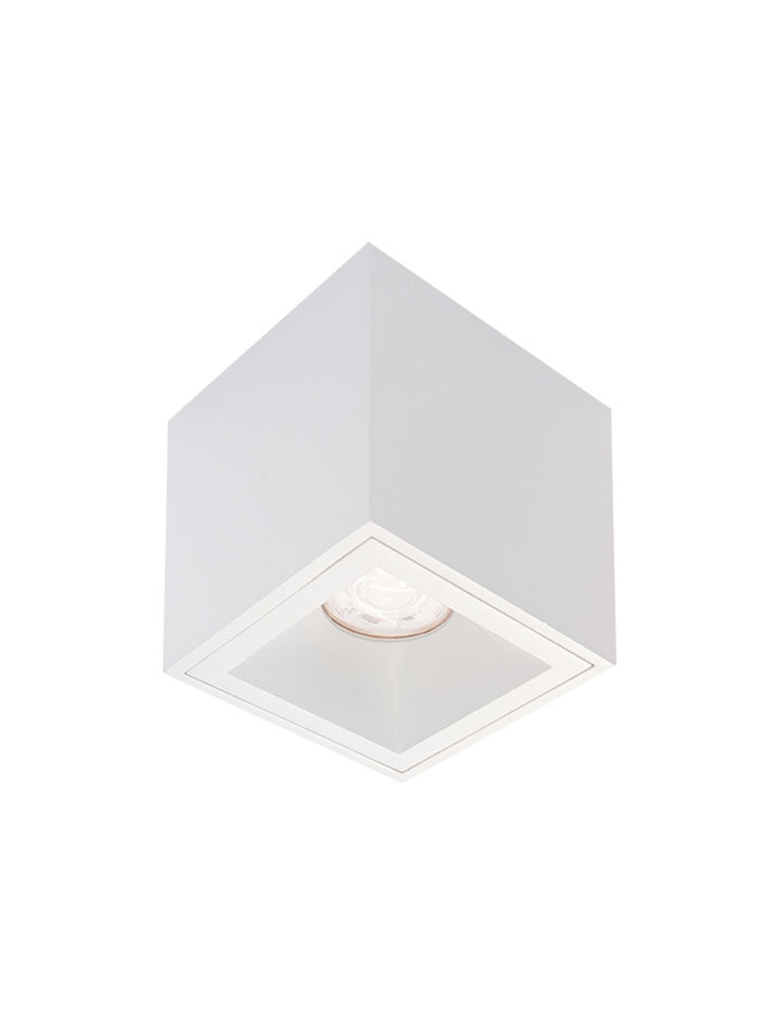 Flare 50 Square E white ceiling lamp designed by Mariska Jagt - Opbouwspots