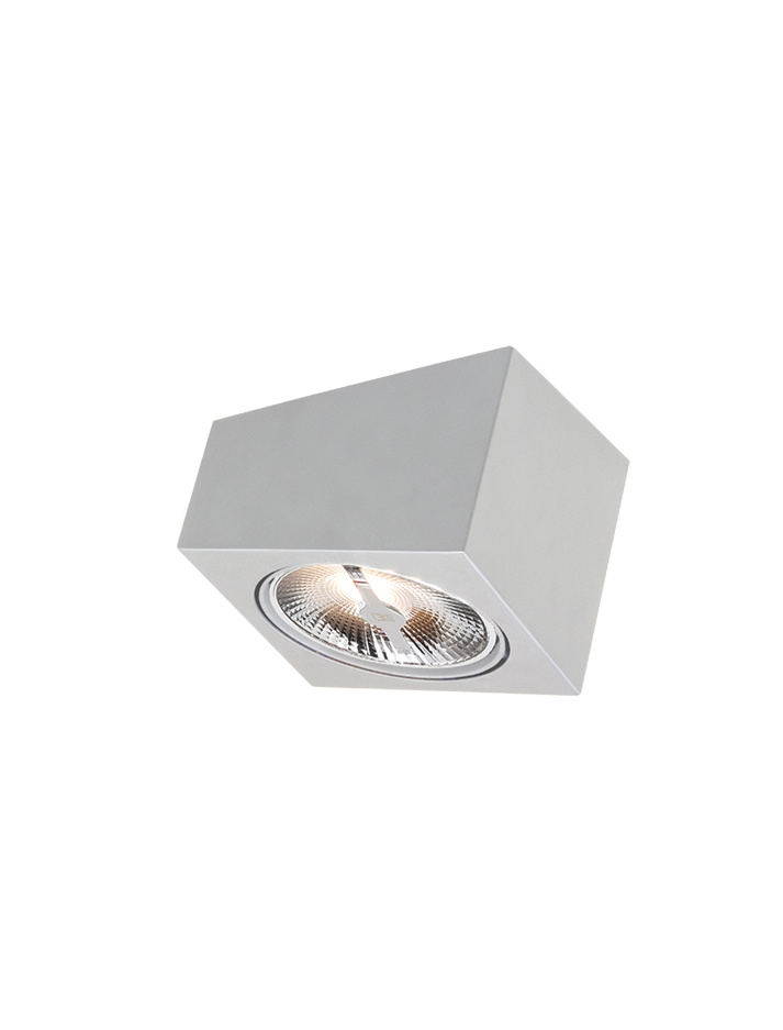 Block 111 white surface-mounted luminaire designed by Osiris Hertman - Opbouwspots