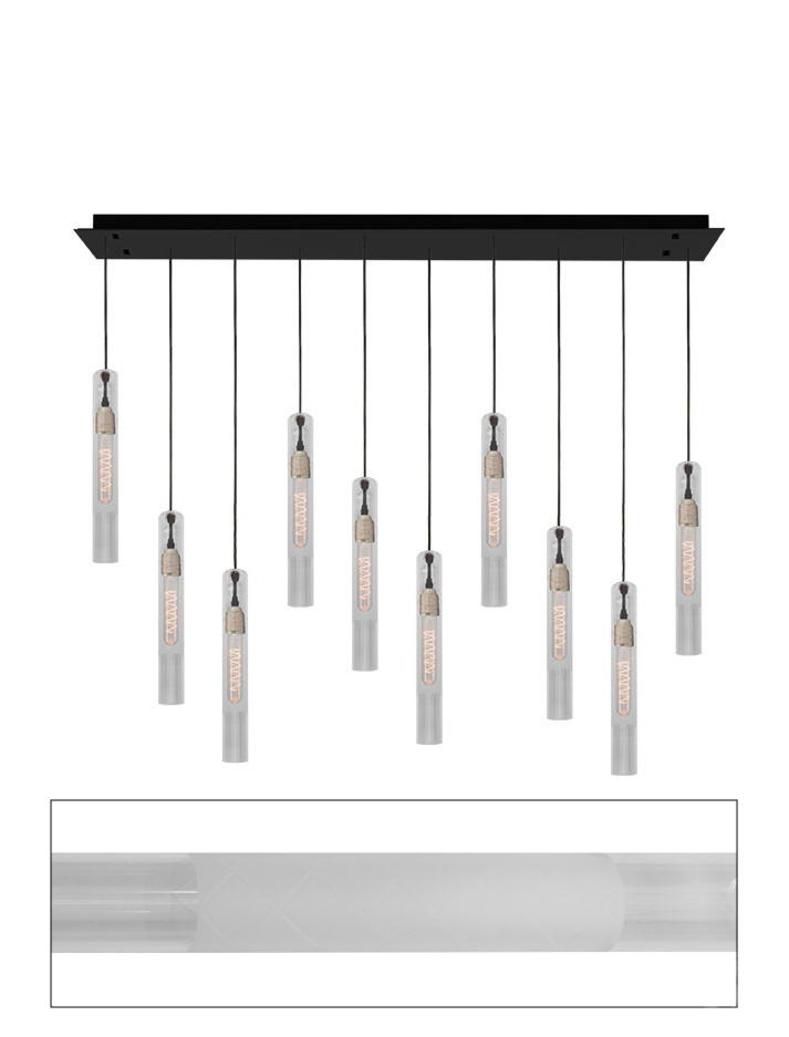 ICON 10-light frosted glass hanging lamp