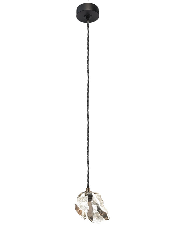 GLASS JEWEL hanging lamp large 1-light chrome QF - Hanglampen