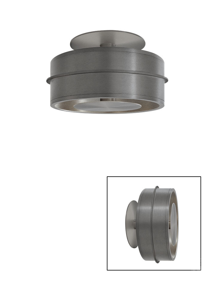 Bo XL graphite ceiling/wall lamp designed by Grand & Johnson - Plafondlampen