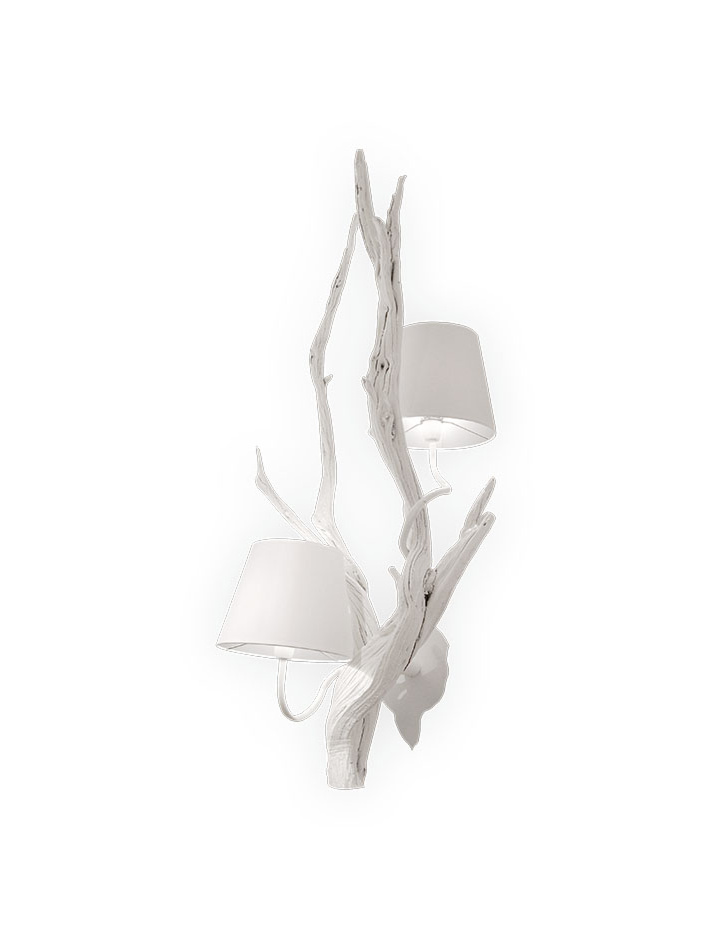 Oak wall lamp 2-light white designed by Eric Kuster