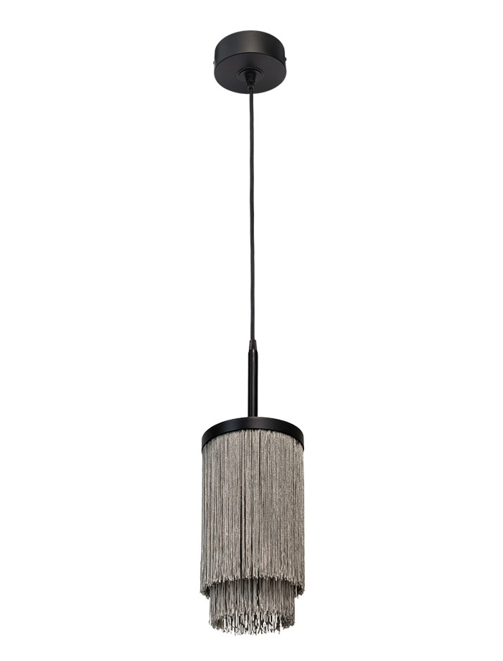 FRINGES hanging lamp d:16 cm black
